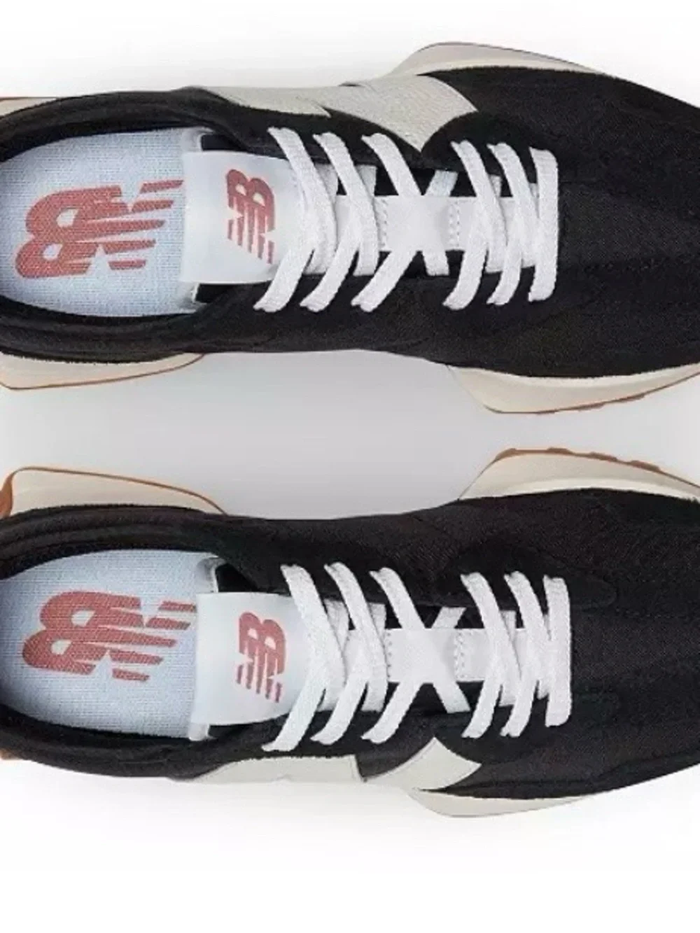 New Balance 327 Black Sneakers with White 'N' Logo Women's Size 7.5